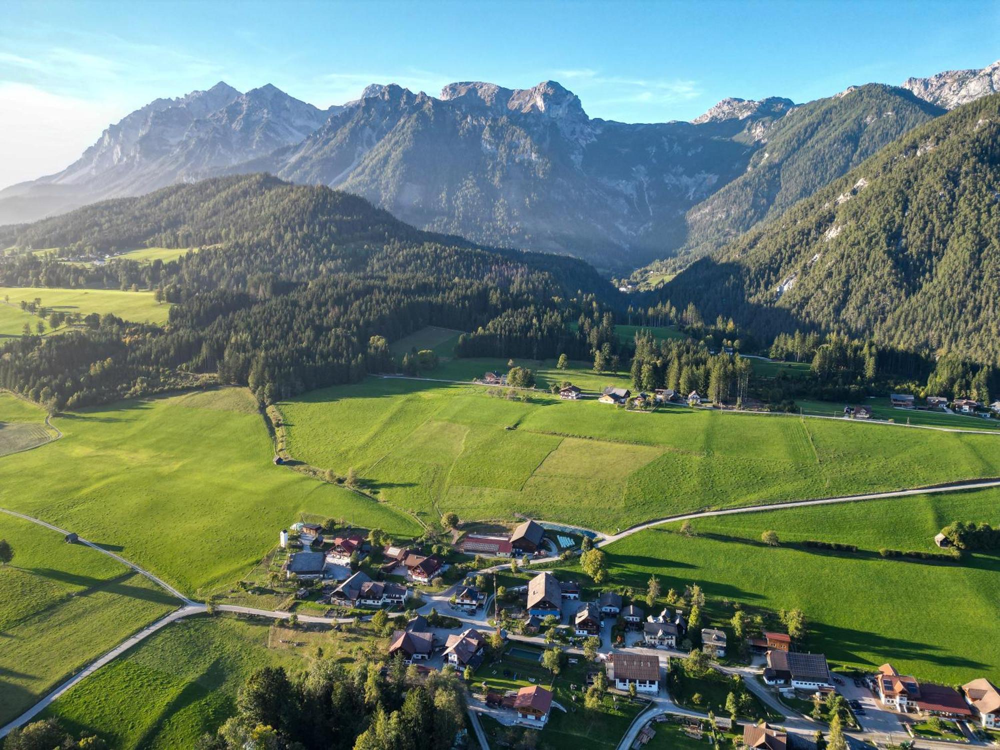 Linarhof Apartment Urlaub Am Bio Bauernhof Haus im Ennstal Bagian luar foto